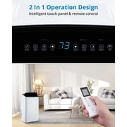 14,000 BTU Portable Air Conditioner Cools Up to 750 Sq.Ft, 3-IN-1 Quiet Portable AC Unit with Remote Control & Installation Kits for Large Room, Smart/Sleep Mode, Auto Swing, 24H Timer