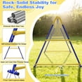thumbnail image 3 of Yacona Swing Sets for Backyard, with Saucer & Belt Swing, Playground Sets for Backyards, Outdoor Swingset for Kids, Yellow, 3 of 8