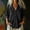 Black, variant on Women's Denim Button Down Shirt Collarless V Neck Long Sleeve Loose Fit Jean Shirt with High Low Hem, Casual Washed Chambray Top for Fall Spring Daily Wear