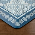 thumbnail image 5 of MARTHA STEWART Comfort Anti Fatigue Strie Medallion Tile Kitchen Mat, Comfort Standing Mat, Non-Slip Backing, Safe Beveled Edge, Navy Blue, 19.6"x39", 5 of 8
