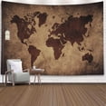 thumbnail image 4 of CAPSCEOLL World Map Wall Hanging, Black & Brown, 60X50 Inches - Perfect for College Dorm Room Decorations, 4 of 4