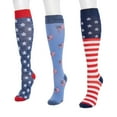 thumbnail image 2 of MUK LUKS Unisex 3 Pack Nylon Compression Knee-High Socks, 2 of 4