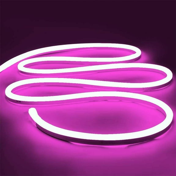 12V Flexible LED Strip Waterproof Sign Neon Lights Silicone Tube (1M - 3.3 FT) pink