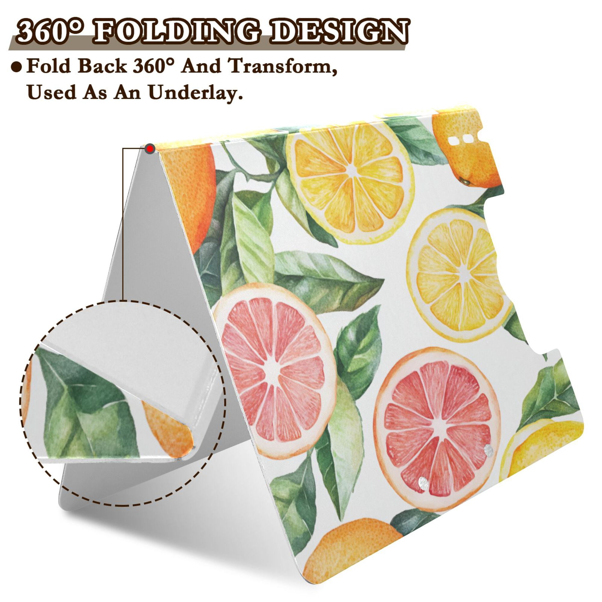 FORMRS A4 Clipboard Folder with Pen Holder Horizontal Foldable School Office Binder, Candy Grapefruit