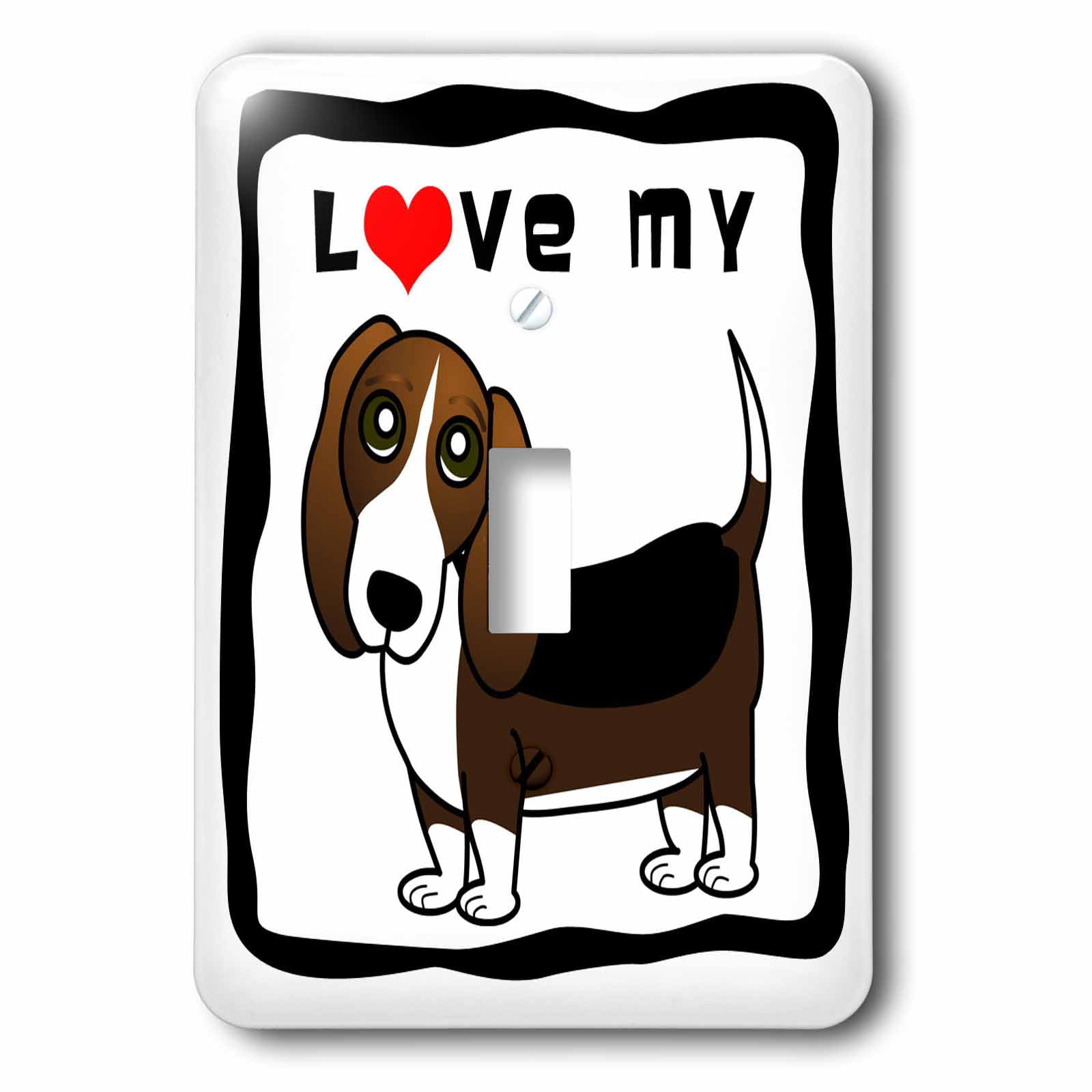 heart Basset Hound Love Yard Sign Metal Silhouette Made in the USA 