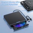 thumbnail image 2 of Unidad de Blu-ray externa NVOPERANG USB 3.0 y BD/DVD/CD tipo C, 2 of 7
