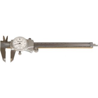 Mitutoyo 505-742J Dial Caliper: 0.1 inch per Revolution, 0.00 inch