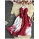 thumbnail image 1 of One SizeWomen Summer Dress Temperament Korean Version of Solid Color One-line Neck High-waist Pullover Tie-dyed Suspender Dress D3076 yaoshenbao LED, 1 of 2