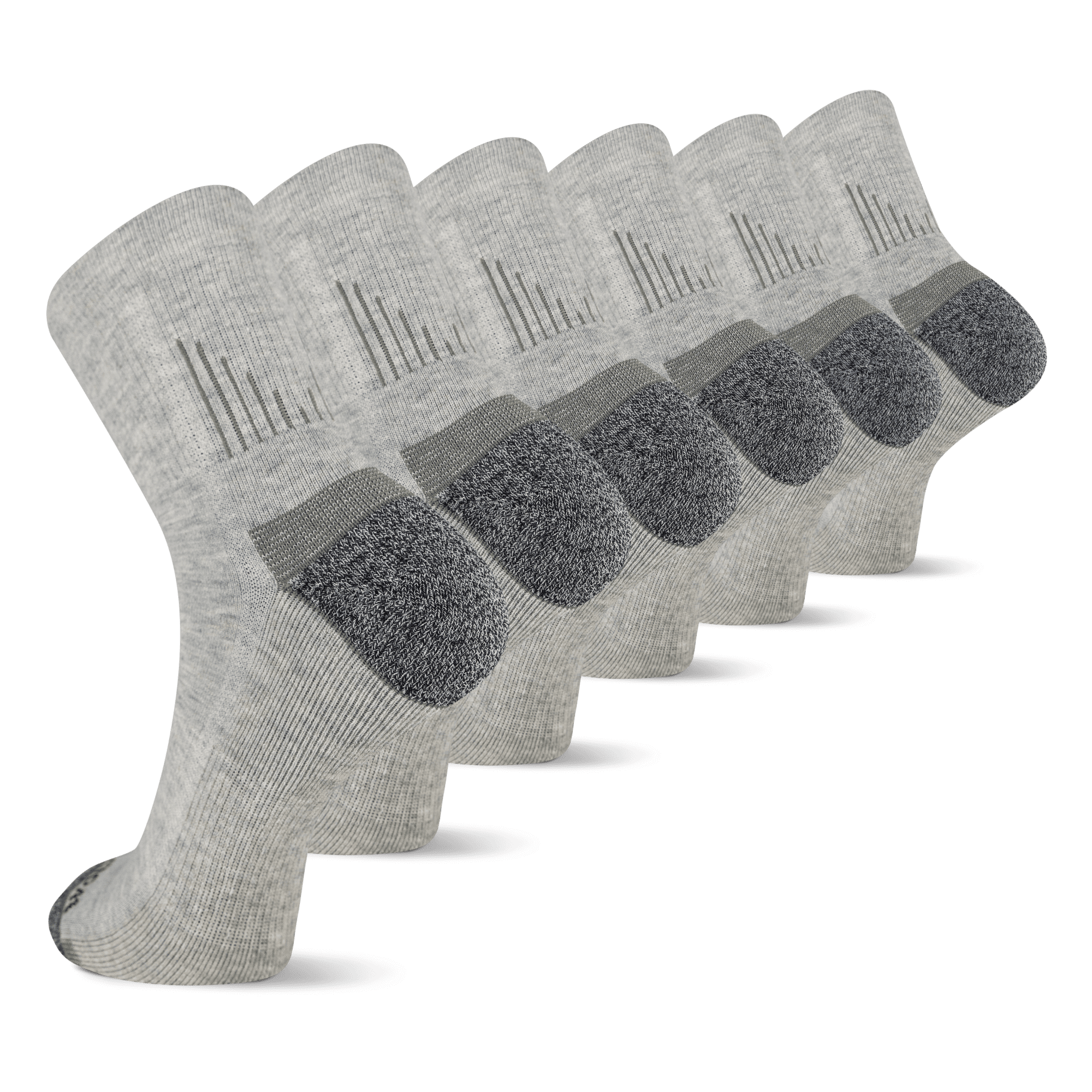 Wolverine Men's Performance Cushioned Work Ankle Socks - 6 Pairs - Breathable Mesh & Moisture Wicking