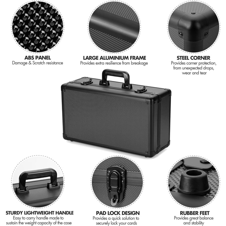 graded card rubber case Evoretro Graded Card Storage Box: 90 Ct TSA Lock main image 0