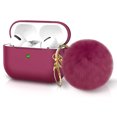 thumbnail image 1 of Soft Silicone Case Cover with Pom Fur Ball Keychain for Airpods Pro, 1 of 5