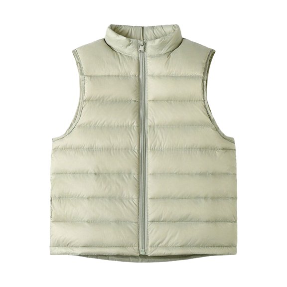 Staki Girls White Vest Toddler Baby Sleeveless Vest Coats Buttons Open Front V Neck Jacket Vest Cotton Soft Fall Lightweight Coats for Girls(Green,7-8 Years)