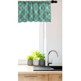 thumbnail image 2 of Ambesonne Brown Plaid Valance Pack of 2, Scottish and Symmetry, 42"X12", Almond Green Umber, 2 of 3