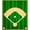 Green, Pattern 2, variant on ODIKA 4'x6' Machine Washable Non-Slip Area Rug, Sporty Stitched Baseballs Design Playful Athletic Theme High Traffic Rug, navy, 129644