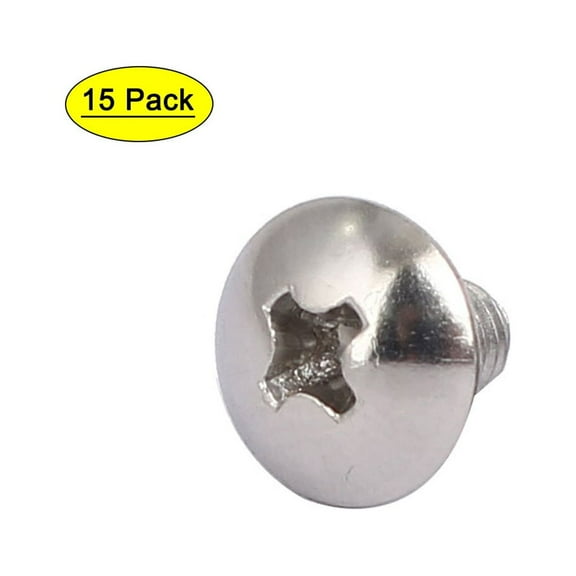 Unique Bargains M4 x 6mm 316 Stainless Steel Head Machine Screws 15Pcs