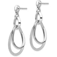 thumbnail image 2 of Solid Sterling Silver Rhodium-plated Polished Dangle Earrings - 38.02mm- Made In Italy, 2 of 6