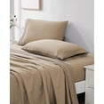 thumbnail image 3 of Southshore Fine Linens Classy Pleated 21" Extra Deep, Pocket Sheet Set, Twin - Taupe, 3 of 4
