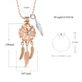 thumbnail image 2 of Dreamcather with Angel Wing Necklace for Cremation Ashes Glass Urn Pendant Memorial Jewelry Keepsake Urn for Ashes Flower Perfume, 2 of 6