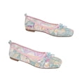 thumbnail image 6 of Norvail Womens Floral Mesh Bow Square Toe Ballet Mary Jane Shoes, Breathable Slip On Casual Flats for Garden Party Bridal Shower Summer Daily Wear, 6 of 7