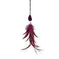 thumbnail image 3 of Northlight 9" Plum Red Feather and Gemstone Pendant Christmas Ornament, 3 of 5