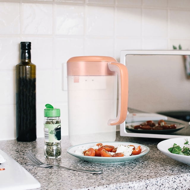 CATIEBYE Récipient à Jus Pichet d'Eau Rose Grande Capacité pour Usage Familial 1ensemble