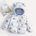 thumbnail image 2 of Mercatoo Toddler Winter Coats for Baby Girls Boys Kids Light Puffer Jacket With Bear Hood Windproof Cartoo𝐧 Prints Jacket, 2 of 4