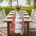 thumbnail image 4 of Table Runners 72 Inches Long Dress Scarves, Valentine's Day Farmhouse Kitchen Table Runner, Coffee Tablerunners, Spring Love Roses Floral Botanical Watercolor 14x72 Inch, 4 of 9