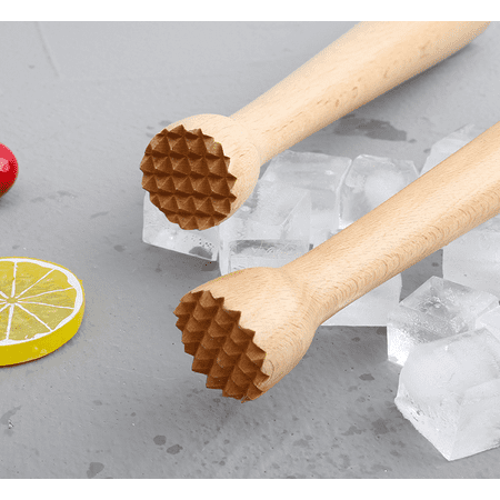 

Wooden Muddler Drink Cocktail Mojito – Durable Muddler Bar Tool Wood - Stable Muddled Fruit Mint Lime Lemon Herb - Mudlers Cocktail Muddled Powerful