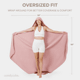 thumbnail image 6 of Comfy Cubs Adult Hooded Towel Large, 58" x 58" - Muslin Cotton Wearable Blanket, Mauve, 6 of 8