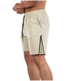 thumbnail image 6 of TKYCMSUAKI Mens Big and Tall Shorts Lightweight Quick Dry Breathable Solid Color Workout Short Comfy Elastic Waisted Drawstring Athletic Shorts with Pockets, 6 of 7