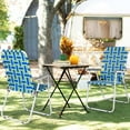 thumbnail image 3 of Patio Lawn Chairs Folding Set Of 2 Portable Webbed Straps Chairs For Beach Relax, 3 of 9