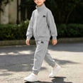thumbnail image 5 of Boys Gray Tracksuit 2-Piece Set Full-Zip Hoodie Jogger Pants Sportswear,Size 12-13 T, 5 of 5