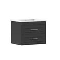 thumbnail image 6 of ELECWISH 24" Black Single Bathroom Vanity Set - Floating Wall Mounted Cabinet, Modern Style Vanity Combo (Faucet Not Included), 6 of 11