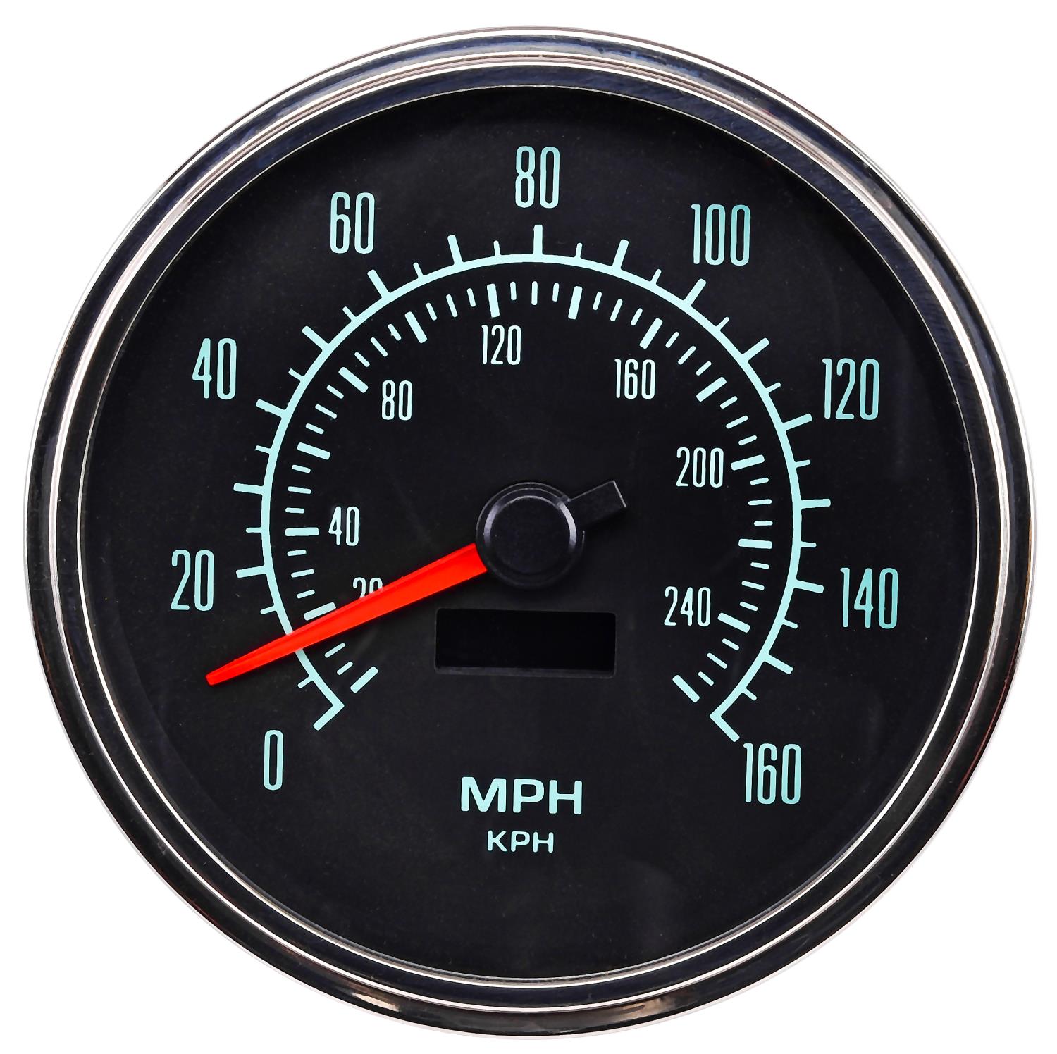 JEGS 41378 Retro Style InDash Speedometer 0160 mph 5 in. Diameter 270