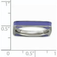 thumbnail image 2 of Sterling Silver Polished Purple-Enameled Square Ring, 2 of 7