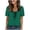 Green, variant on Womens Summer Shirts Fashion Casual Loose Fitted Colorblock Square Neck Short Sleeve Fake Two-Piece Tops Trendy Business Blouses