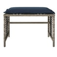 thumbnail image 5 of vidaXL 4 Piece Garden Sofa Set with Cushions Grey Poly Rattan Glass, 5 of 5