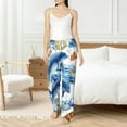 thumbnail image 5 of Uemuo Marine Animals Pattern Women's Wide Leg Palazzo Lounge Pants with Pockets Light Weight Loose Comfy Casual Pajama Pants-XX-Large, 5 of 9