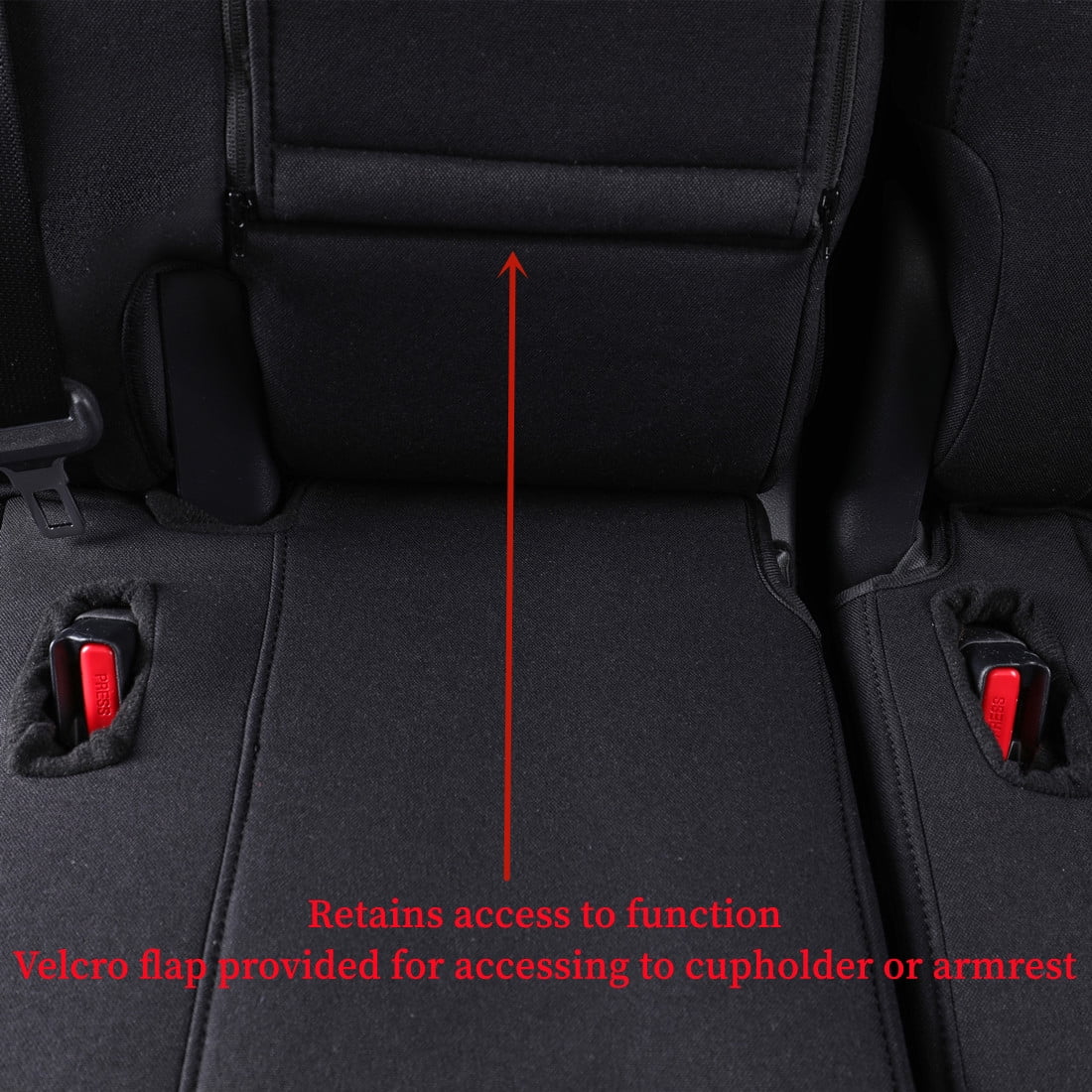 coverdream Grand Highlander Seat Covers Full Set for 2024 2025 2026 Toyota Grand Highlander SUV Seat Cushion,2nd Row w/Captain Seats - Polyester (Black,Full Set)