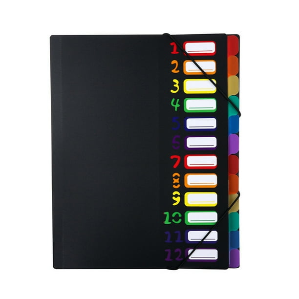 File Folder Rainbow Color Digital Index Card Folder Classification Page