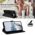 thumbnail image 4 of for Pixel 8a Case Wallet,[RFID Blocking][Card Holder Slots][Kickstand] for Google Pixel 8a Phone Case,Magnetic Clasp Leather Protective Flip Cases Folio Cover for Pixel 8a (Black), 4 of 14