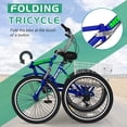 thumbnail image 2 of FICISOG 24-Inch Foldable Adult Tricycle for Women, 7 Speed Adult Folding Trikes with Rear Basket, Carbon Steel 3 Wheel Cruiser Trikes with Double-Wall Wheel Rims for Women Men Seniors, 2 of 8