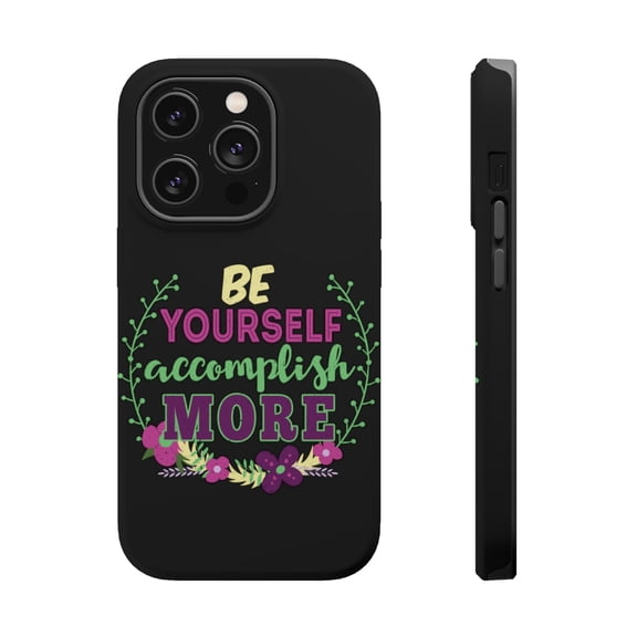 DistinctInk Tough Case for Apple iPhone 15 PRO (6.1" Screen), Compatible with MagSafe Charging - Be Yourself Accomplish More