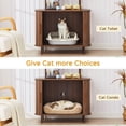 thumbnail image 6 of Wirrytor 63" Tall Cat Litter Box Enclosure with Sliding Doors, 3-Tier Hidden Litter Box Cabinet with Anti‑Tip Kit for Living Room, Walnut, 6 of 10