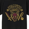 thumbnail image 7 of Stranger Things 5 Hellfire Death Sketch Adult Black Crew Neck Short Sleeve T-shirt-Medium, 7 of 7