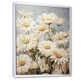 thumbnail image 2 of Designart "Elegant White Daisy Fields I" Daisies Floater Framed Wall Art Prints, 2 of 5
