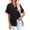 Black, variant on Zeagoo Women Button Down Shirt Short Sleeve Cotton Blouses Collared Button Up Summer Beach Vacation Tops