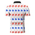 thumbnail image 5 of YDLCAFD Mode Hommes Printemps Été Décontracté Manches Courtes Col Rabattu T-Shirts Imprimés Haut Blouse, 5 of 5