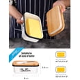 thumbnail image 2 of Mantequera AISBUGUR de metal con tapa y cuchillo, color blanco, 2 of 5