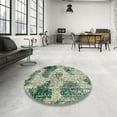 thumbnail image 4 of Ahgly Company Machine Washable Indoor Rectangle Abstract Green Thumb Green Area Rugs, 3' x 5', 4 of 7